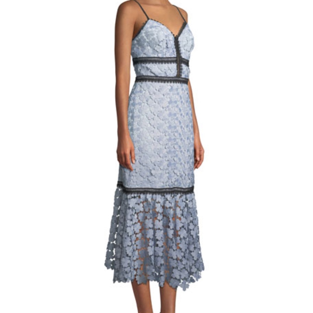 Jil stuart Sz 8 Floral Lace Midi Dress - Picture 8 of 8